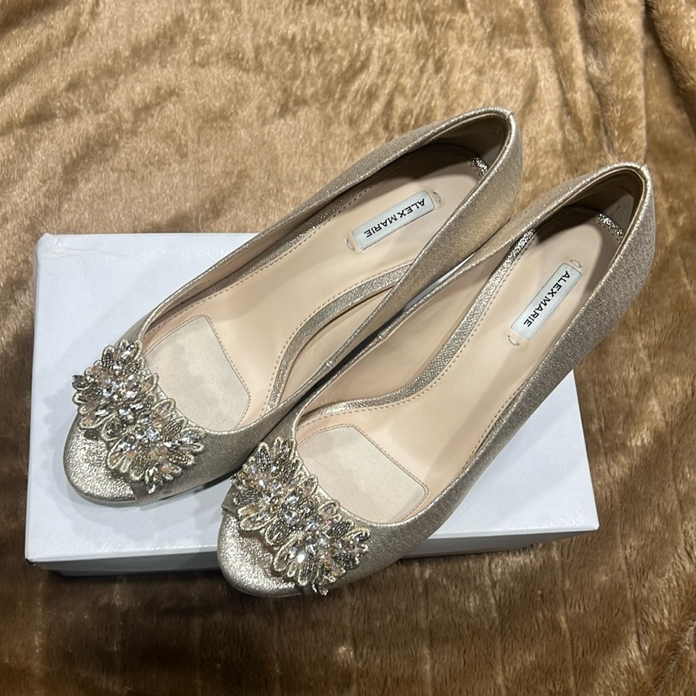 Alex Marie Gold Heels
